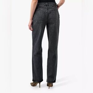 NWOT Good American 90's Baggy Straight Leg Jeans Black GN1999BT Size 0/25